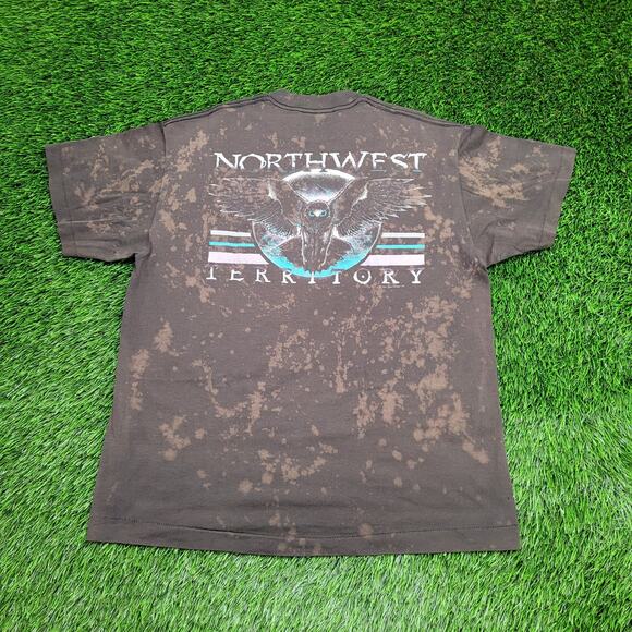 Vintage Northwest-Territory Shirt M/L 21x26 Bleach-Dyed USA - Picture 1 of 16